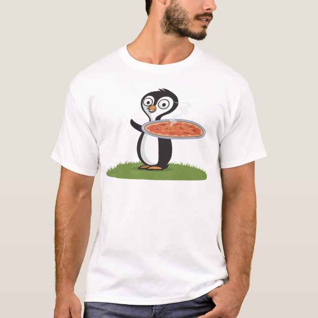 Pinguin-Pizza T-Shirt (Vorderseite)