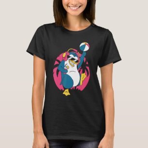 Pinguin Pool Party Aufblasbare Spreizwasserball T-Shirt