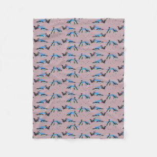 Pinguin Pool Party Fleece Blanket (Dusty Pink)