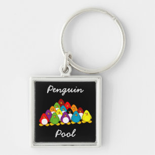 Pinguin-Pool Schlüsselanhänger
