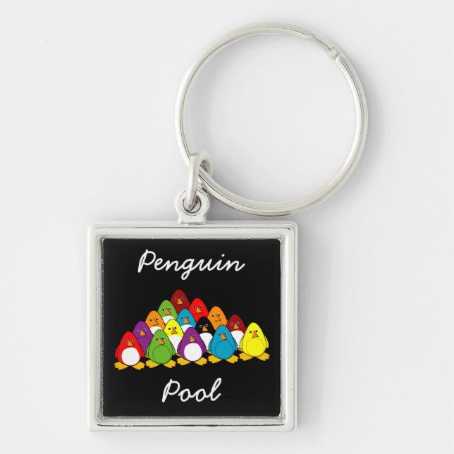 Pinguin-Pool Schlüsselanhänger (Vorne)