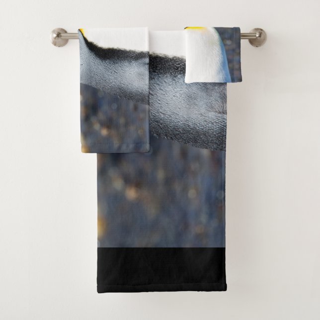 Pinguin-Portrait Badhandtuch Set (Insitu)