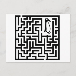 Pinguin Postcard Maze by Joke App Tv Tm Postkarte