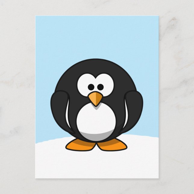 Pinguin Postkarte (Vorderseite)
