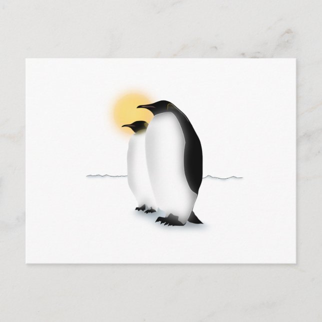 Pinguin Postkarte (Vorderseite)