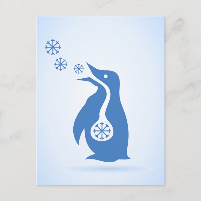 Pinguin Postkarte (Vorderseite)