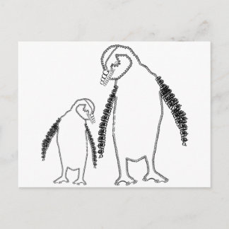 Pinguin Postkarte
