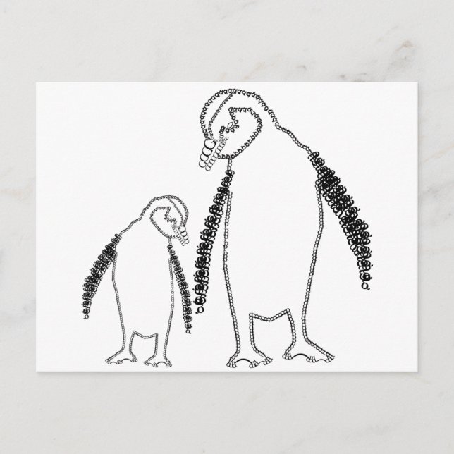 Pinguin Postkarte (Vorderseite)