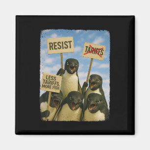 Pinguin Protest gegen Tarrifs März Aktivismus Spaß Magnet