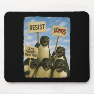 Pinguin Protest gegen Tarrifs März Aktivismus Spaß Mousepad