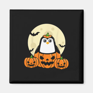 Pinguin Pumpkin Moon Fledermäuse Kostüm Niedlich l Magnet