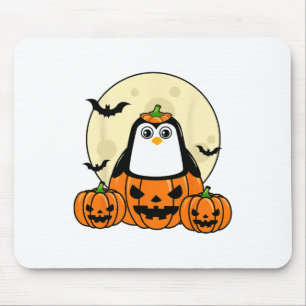 Pinguin Pumpkin Moon Ts Kostüm Niedlich Easy Hallo Mousepad