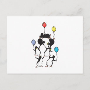 Pinguin-Pyramide Postkarte
