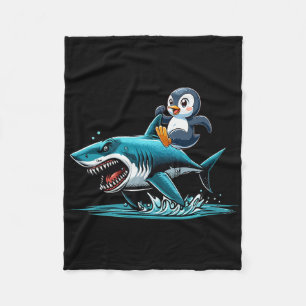 Pinguin-Reit-Shark-Kostüm Meerestielliebhaber Kind Fleecedecke