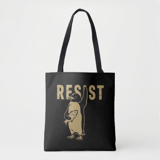 Pinguin Resist Pinguine protestieren gegen Zölle (Vorderseite)
