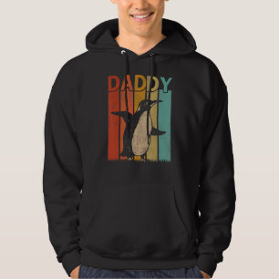 Pinguin Retro Style Vintag Daddy Graphic Vater Hoodie