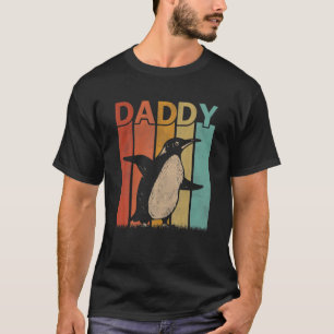 Pinguin Retro Style Vintag Daddy Graphic Vater T-Shirt