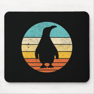 Pinguin Retro Vintag Sunset Mousepad