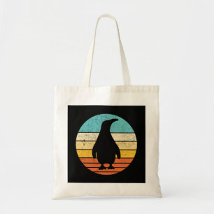 Pinguin Retro Vintag Sunset Tragetasche