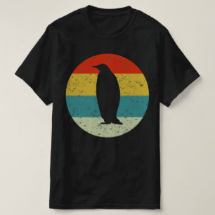 Pinguin Retro Vintage Silhouette 70er T-Shirt