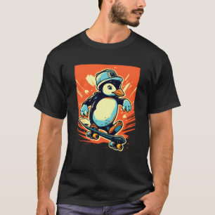Pinguin Riding Skateboard Skateboard Skaten Skateb T-Shirt