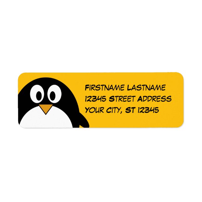 Pinguin-Rücksendeadresse (Vorne)