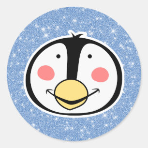 Pinguin Runder Aufkleber