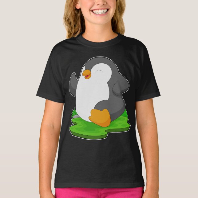 Pinguin Runner beim Sport T-Shirt (Vorderseite)