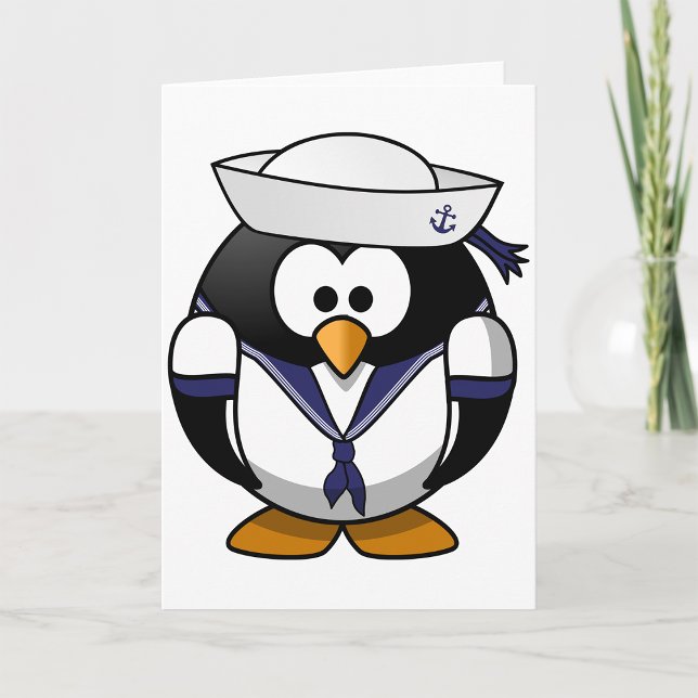 Pinguin Sailor Grußkarten Karte (Von Creator hochgeladen)