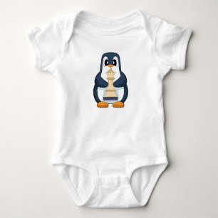 Pinguin Schach Königin Schach Baby Strampler