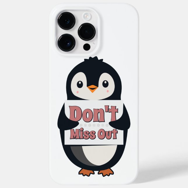 Pinguin-Schild: Nicht verpassen Case-Mate iPhone Hülle (Rückseite)
