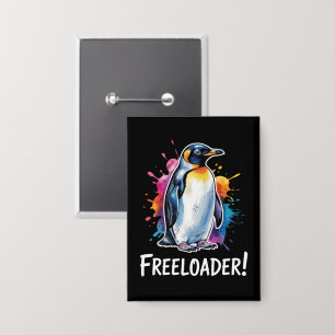 Pinguin Schmarotzer Widerstehe Politik Button