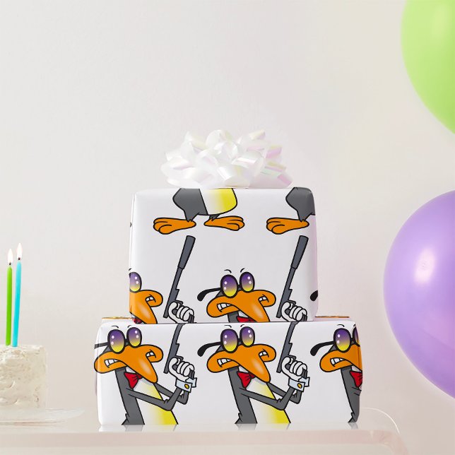 Pinguin Secret Agent Geschenkpapier (Von Creator hochgeladen)