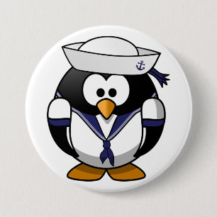 Pinguin-Seemann-Knopf Button