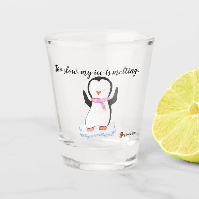 Pinguin Shot Glass Schnapsglas (Vorderseite)