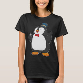 Pinguin Singer Mikrofon T-Shirt