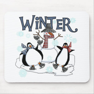 Pinguin Skaten Holiday Tshirts und Geschenke Mousepad