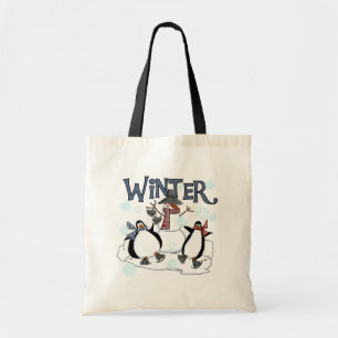Pinguin Skaten Holiday Tshirts und Geschenke Tragetasche