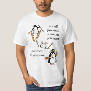 Pinguin-Ski-Abenteuer T-Shirt