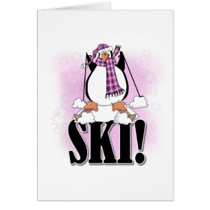Pinguin-Ski-T-Shirts und Geschenke