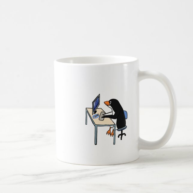 Pinguin-Smoking-Systemverwalter Tasse (Rechts)