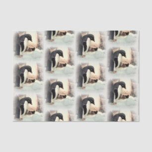 Pinguin Snowball Fight Tissue Seidenpapier