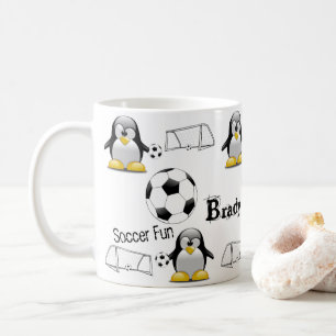 Pinguin Soccer Ball Fun Tasse