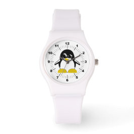 Pinguin Sporty White Silicon Watch Pinguin Armbanduhr