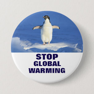 Pinguin stoppt die globale Erwärmung Button