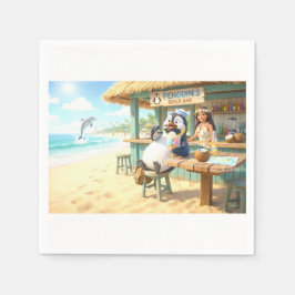 Pinguin-Strandbar Serviette