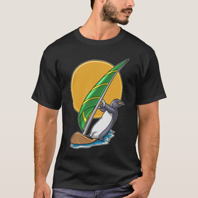 Pinguin Summer Surfboard Sail T-Shirt (Vorderseite)