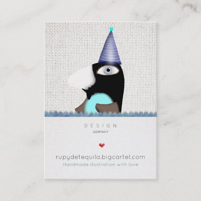 Pinguin - Süßes Märchen - Visitenkarten Visitenkarte (Vorderseite)