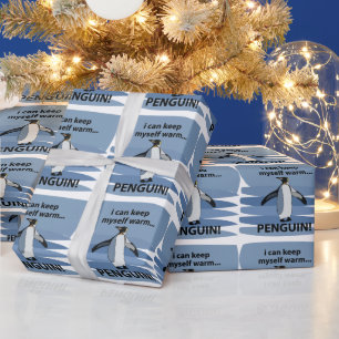 Pinguin Süßes Tier Lustiger Geburtstag Geschenkpapier