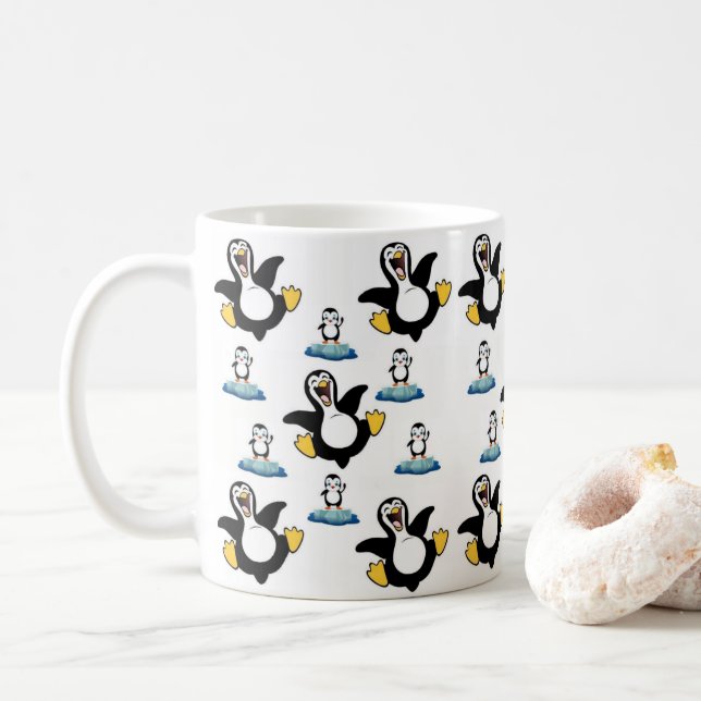 Pinguin-Tasse Kaffeetasse (Mit Donut)